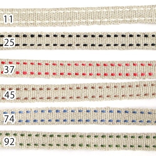 リネンツーステッチ リボン 8mm×10m巻