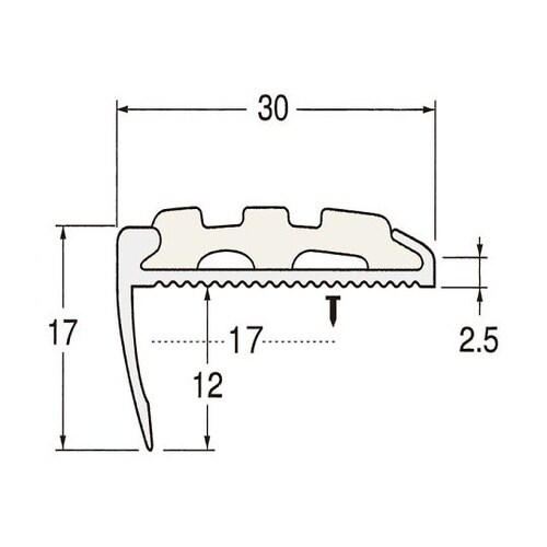 ノンスリップ タイヤ付 穴あき 1000mm