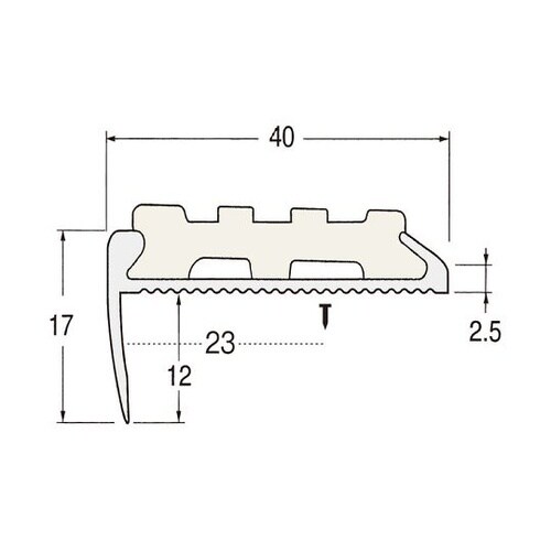 ノンスリップ タイヤ付 穴あき 2000mm