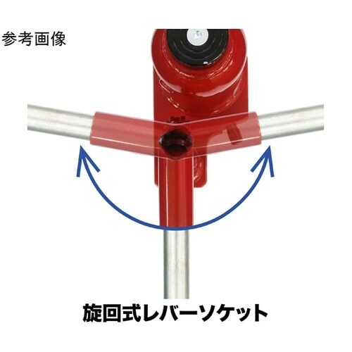 レバー回転・安全弁付油圧ジャッキ