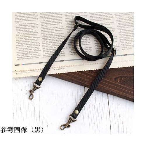 PPテープショルダーストラップ 金具アンティークゴールド 全長約80cmー130cm 1本入