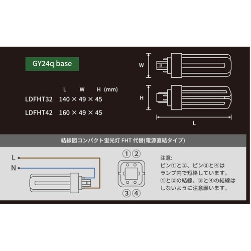 コンパクト蛍光灯形LED