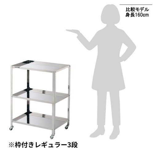 枠付きステンレスワゴン