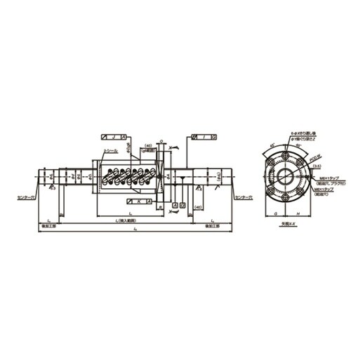 日本精工(NSK) 標準ボールねじ(軸端未加工品) ハイスピードSSシリーズ HSS