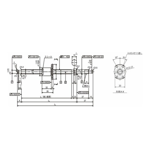 日本精工(NSK) 標準ボールねじ(軸端完成品) ミニアチュア(小リード)ボールねじ MA
