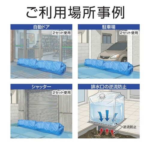 【防災用】応急給水用リュック型給水袋/玄関用浸水防止水のう袋セット