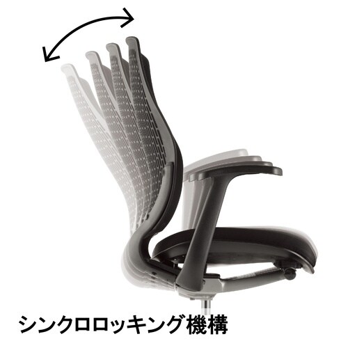 MA−1500シリーズ MA−1535 オフィスチェア ハイバック 背座シンクロ機構 T型肘付