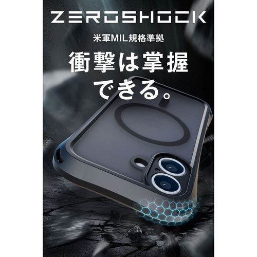 iPhone17 ZEROSHOCK 耐衝撃 Magsafe対応 カメラコントロールカバー