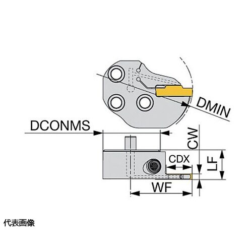 内径浅溝入れ加工用ヘッド S−CTIR/L−H