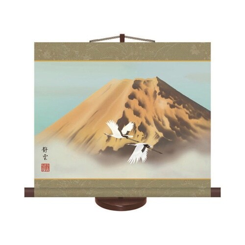 慶祝ミニ掛軸 「金富士飛翔」「松竹梅鶴亀」