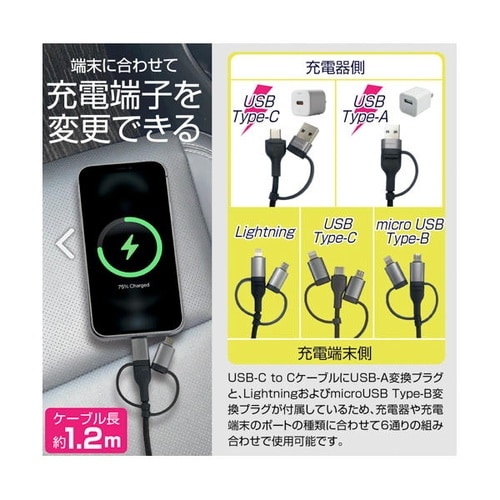 6way USBケーブル