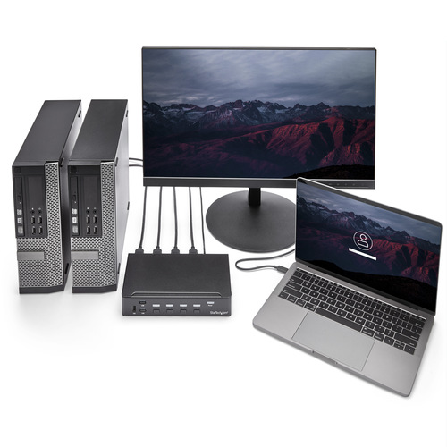 その他 その他 スターテック ＫＶＭスイッチ ４ポート ＨＤＭＩ／ＵＳＢハブ｜カウネット