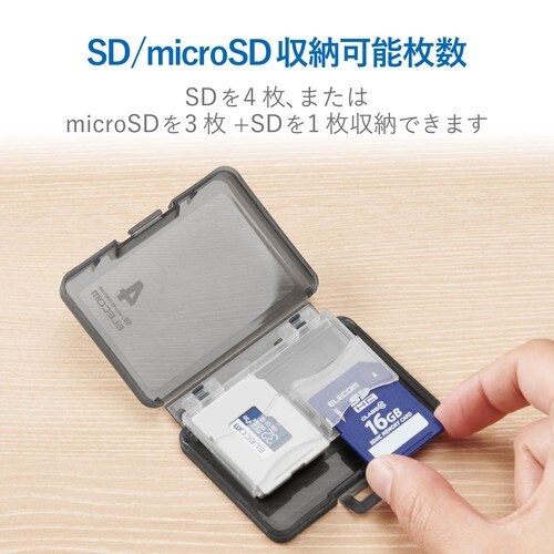 エレコム ｓｄカードケース ４枚収納 ｓｄ ｍｉｃｒｏｓｄ カウネット