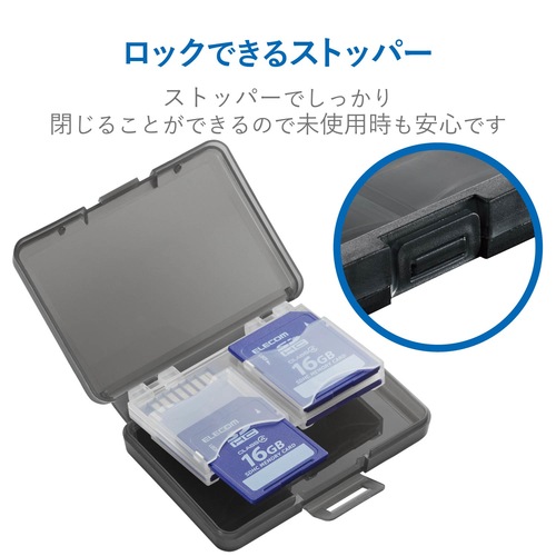 エレコム ＳＤケース ４枚収納 インデックスラベル ナンバーラベル