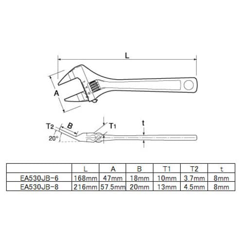 モンキーレンチ(ベンド/薄口)