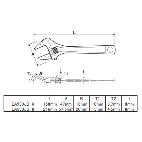 モンキーレンチ(ベンド/薄口)