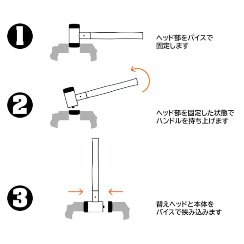 無反動ハンマー(蛍光色)
