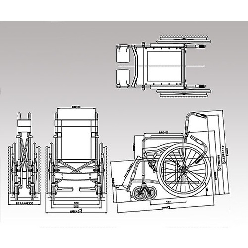 売り出し正本 送料無料　matsunaga 自走式車椅子　AR-201B 看護/介護用品