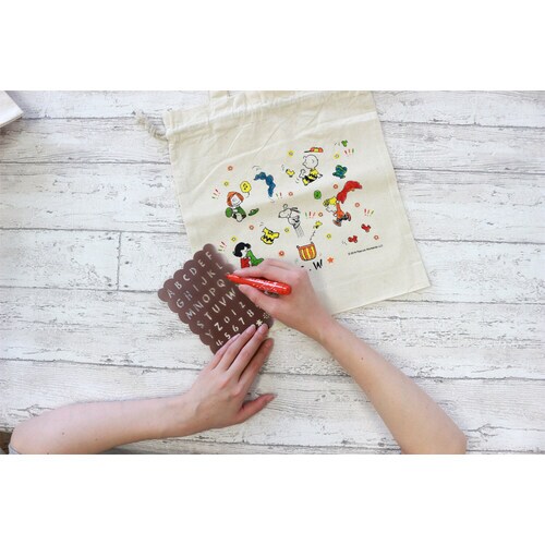 布塗り絵 スヌーピー トートバッグ 6色ペン付 カウネット 布塗り絵 スヌーピー トートバッグ 6色ペン付 カウネット