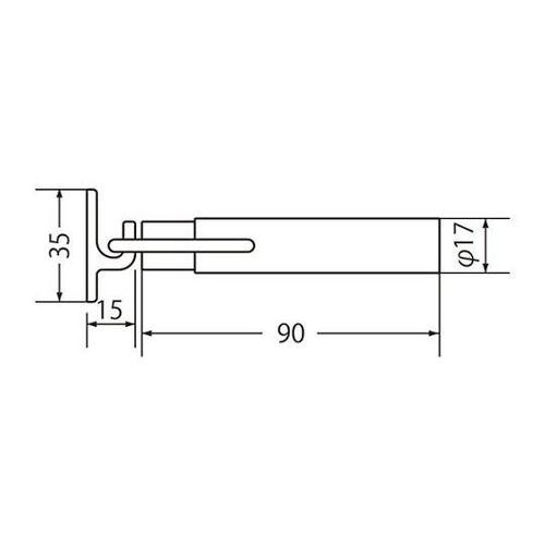 アオリ止付スリム円筒戸当り