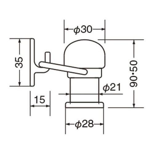 アオリ止メ付マロン戸当り
