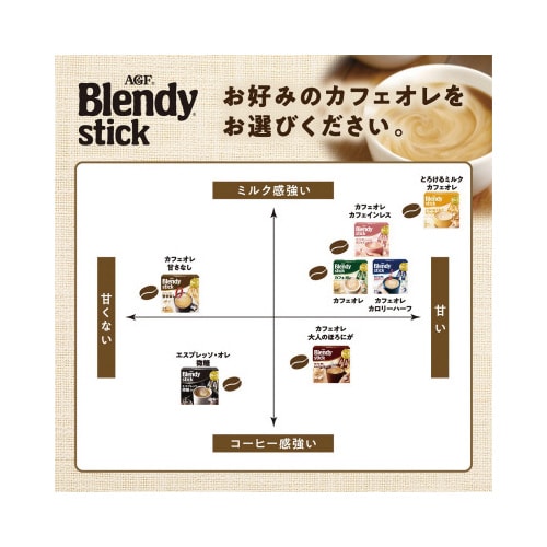 味の素ａｇｆ ブレンディ スティックカフェオレ カフェインレス ２１本 カウネット