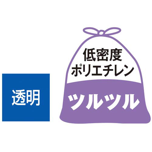 カウネット １枚ずつ取り出せる箱入り増量低密度ゴミ袋（ツルツル