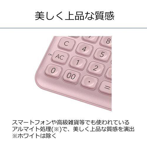 カシオ スタイリッシュ電卓 ピンク ライトピンク Ｍ １台 ＪＦ