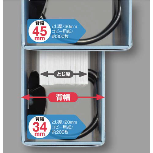 コクヨ ＤリングファイルＰＰ 青Ａ４縦背幅４５ｍｍ フ