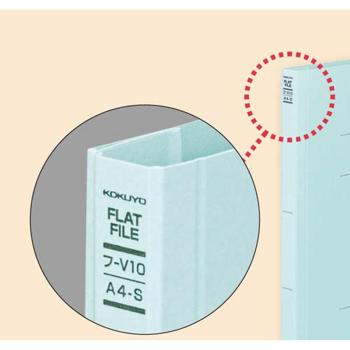 コクヨ フラットファイルＶ樹脂とじ具 Ａ４縦 ５色×２０冊 フ－Ｖ１０