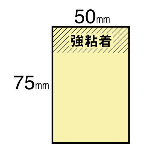 スリーエム ジャパン ポストイット強粘着７５×５０ パステル黄１冊