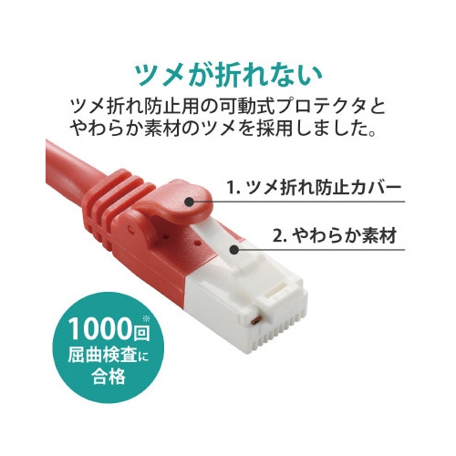 LANケーブル CAT5E レッド 1−10m