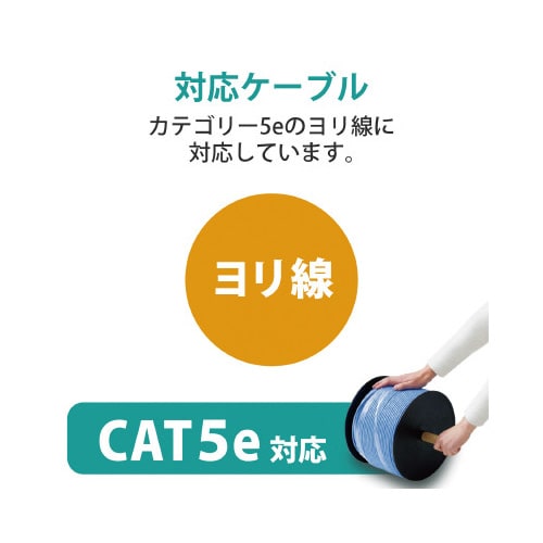 RJ45コネクタ CAT5E 単線/ヨリ線