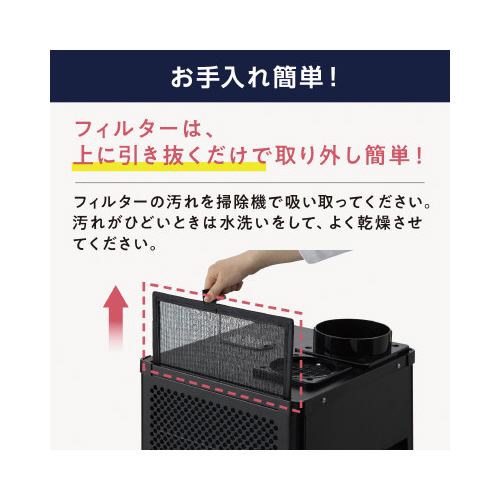 スポットクーラー 2.5kW ISAC-1201-B ブラック H517719F