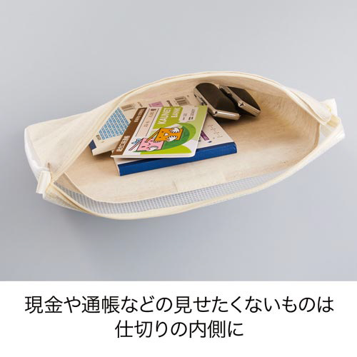 カウネット 中身が隠せるマチ付メッシュケースＡ６ ５個業務用｜カウネット