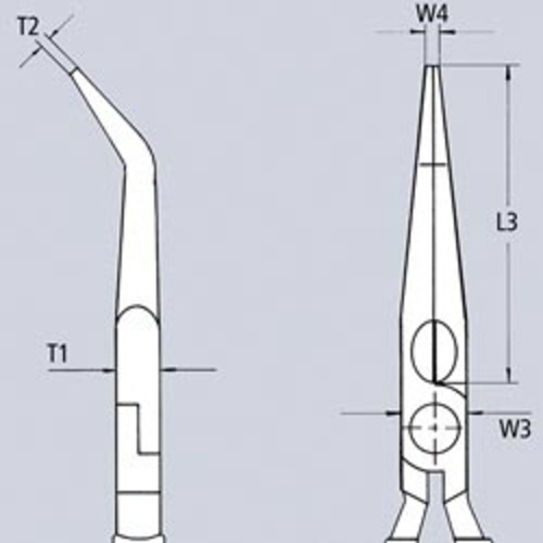 KNIPEX 40゜先端先曲 アジャスティングプライヤー