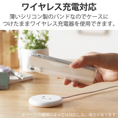 エレコム スマホバンド シリコン 薄型 Ｌサイズ クリア １個 Ｐ