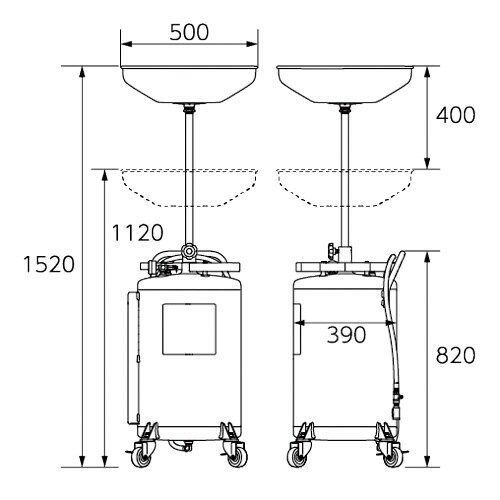 エア加圧式 オイルドレーナー