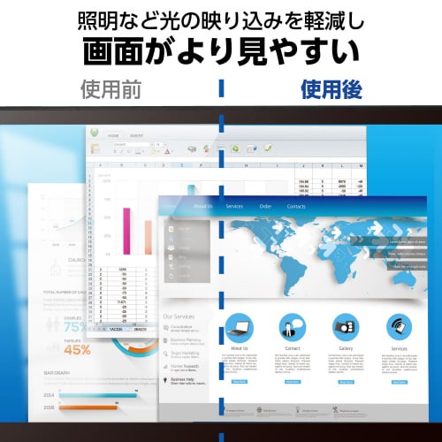 DELL Latitude 用 液晶保護フィルム のぞき見防止 反射防止 ブルーライトカット