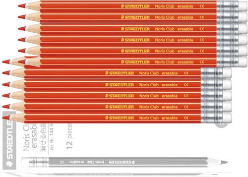 ｓｔａｅｄｔｌｅｒ ノリスクラブ 消せる赤鉛筆 １２本入 １４４ ５０ ２ カウネット