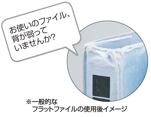 カウネット フラットファイル 背補強タイプ 統一伝票サイズ 青 １０冊