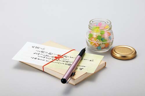 【時間指定不可】 一筆箋 4902805203241(230セット) デザインフィル はなあさぎ(30枚入) - レター、カード