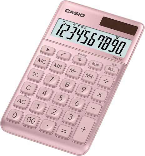 カシオ スタイリッシュ電卓 手帳型 ピンク カウネット