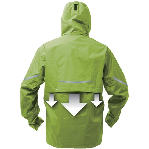 海外並行輸入正規品 トラスコ中山 ベンチレーション（通気口）付レインスーツライム 服＆ファッション小物