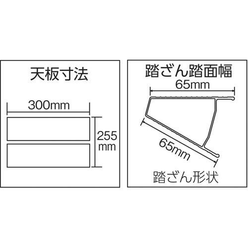 トラスコ中山 はしご兼用脚立アルミ合金製脚カバー付高さ０．８１ｍ