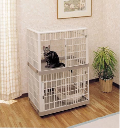 プラケージ　2段 プラケージ 2段 ベージュ 猫用 P314766 │アイリスオーヤマ公式