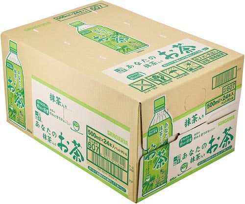 サンガリア あなたの抹茶入りお茶 ５００ｍｌ ２４本 カウネット
