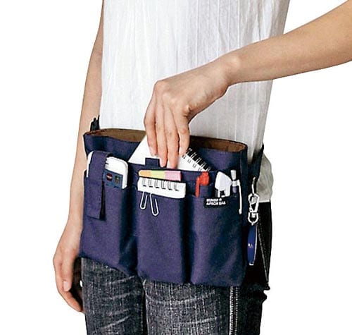 クツワ エプロンバッグ ホルダー ネイビー カウネット