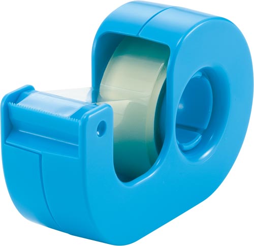 セロテープ小巻カッター付まっすぐＳブルー×５　スカイブルー　９ｍ　１セット　ＣＴ－１５ＤＣＳ×５　テープカッター・テープ台