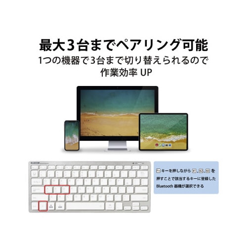 Bluetoothキーボード パンタグラフ 薄型 コンパクト 軽量 マルチOS対応 PS5